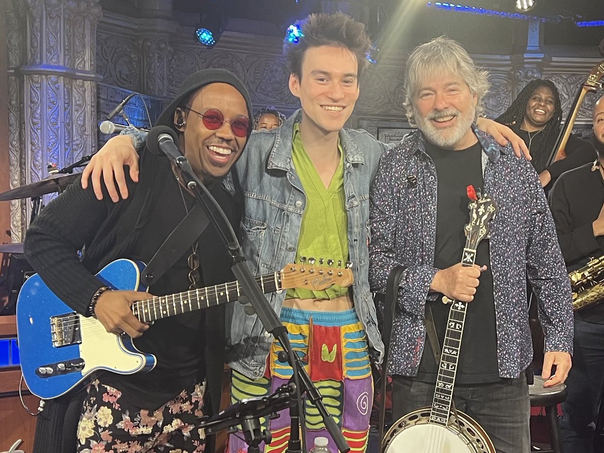Another one from @colbertlateshow with @jacobcollier and @realLouisCato 📸: Kateri Palen