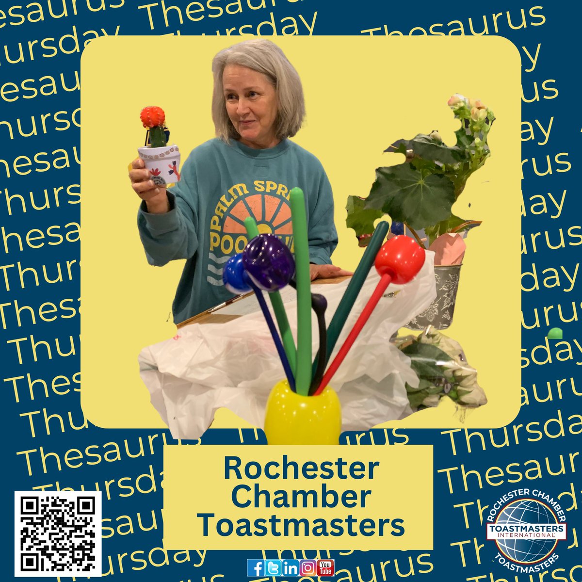 Thesaurus Thursday - In the spirit of May, Kristi’s got a floral “Flourish” today! (def) To be successful; thrive in growth; to make dramatic gestures #toastmasters #rochmn  #mn #rochester_mn  #minnesotas_rochester #publicspeaking  #neighborshare #neighborstory #wordofday
