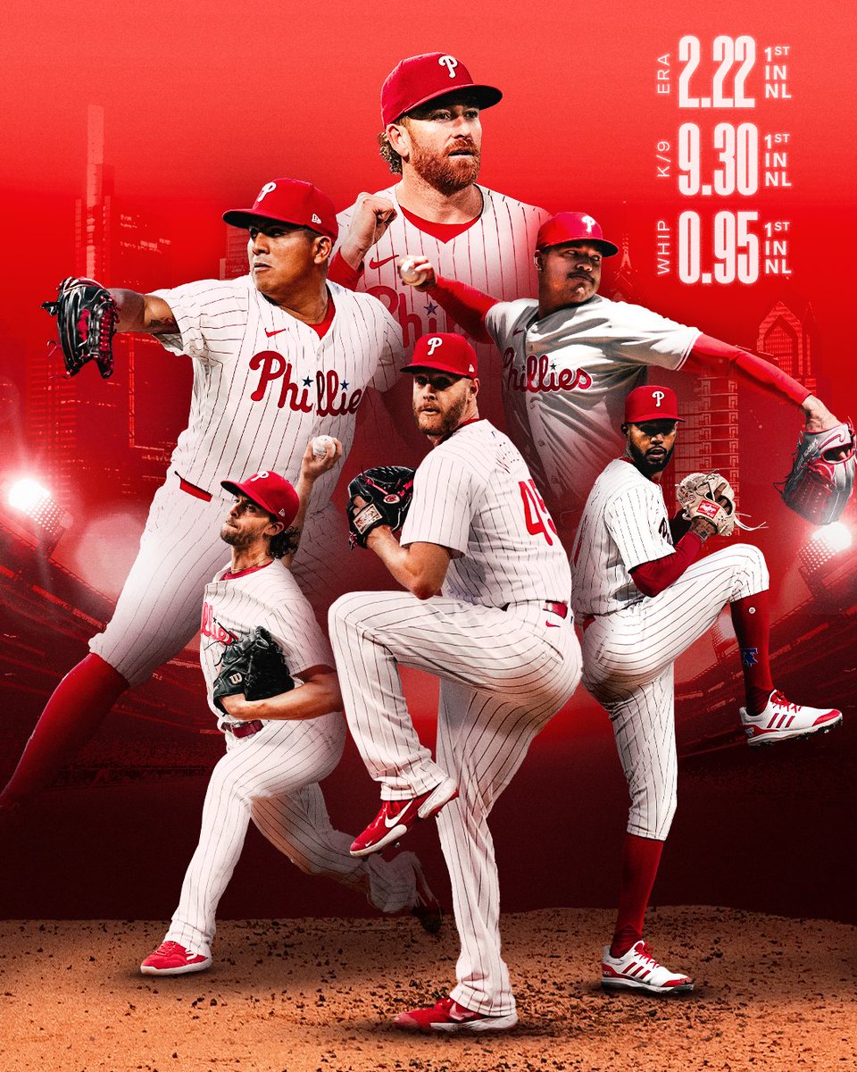 Phillies's tweet photo. The rotation rolled thru April 😮‍💨 https://t.co/XeD8HegrOe