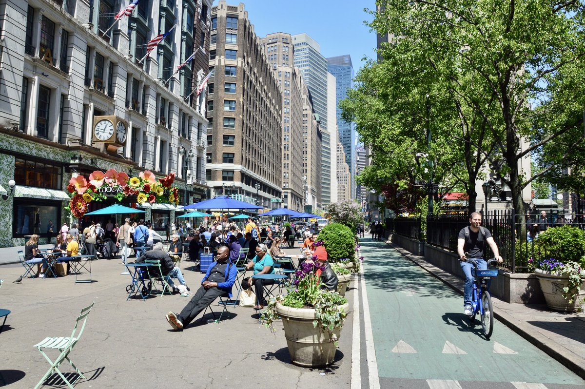 Year after year and block after block, the famously mean streets of New York City—which make up a quarter of its land mass—are gradually being tamed.

Cycling has gone from a marginal to mainstream mode of travel, and countless pavements have been transformed into vibrant plazas.