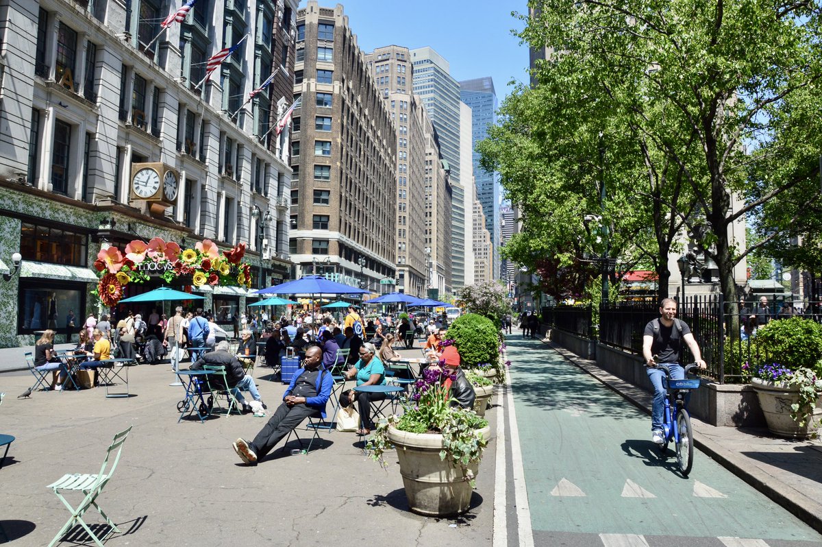 Year after year and block after block, the famously mean streets of New York City—which make up a quarter of its land mass—are gradually being tamed. Cycling has gone from a marginal to mainstream mode of travel, and countless pavements have been transformed into vibrant plazas.
