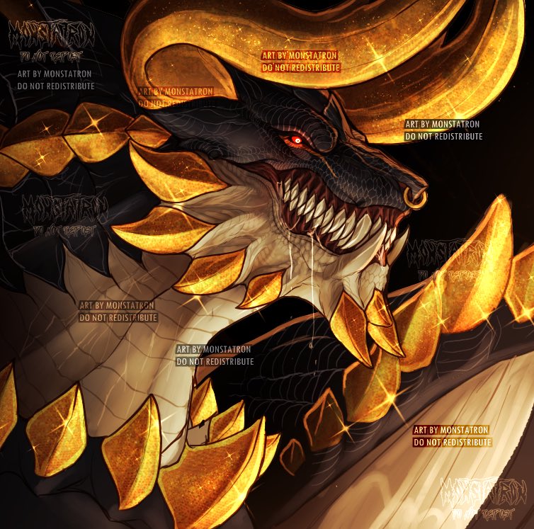 you better start running, goldenflaire’s got her 👁️ on you…
finished up this fun portrait, i definitely need to draw this big gal more.

#dragon #dragonoc #kaiju #kaijuoc #daikaiju #creatureart #creaturedesign