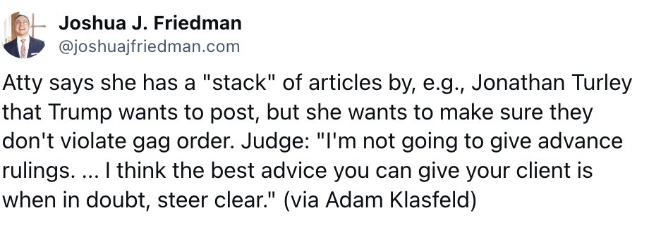 Advice well suited for anyone considering posting anything by Jonathan Turley.