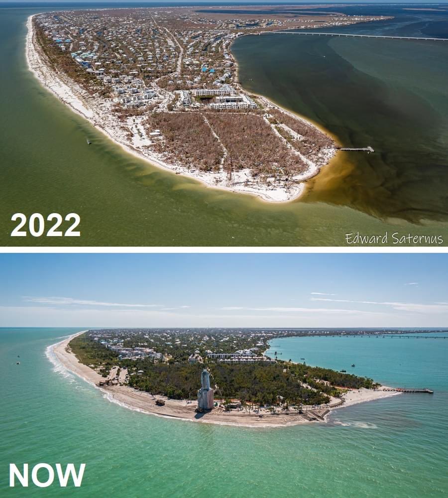 Sanibel has come a long way since Hurricane Ian. Look how much things have improved! 🏝️ Credit: Ed Saternus