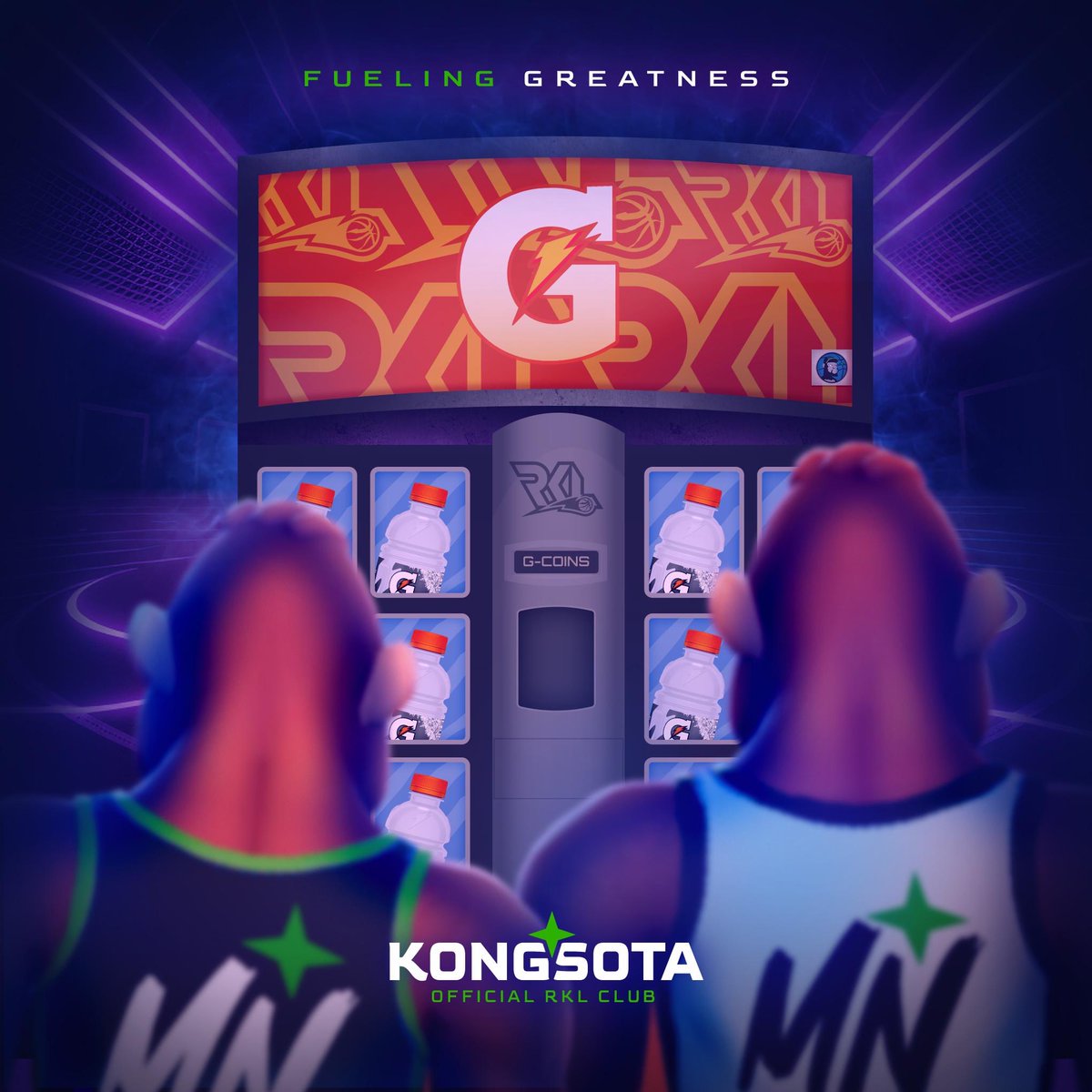 Got the locker room G-Machine on lock ⚡️🥶👀

<a href="/Gatorade/">Gatorade</a> will forever be FUELING KongSota’s GREATNESS 💪🏽

💧: <a href="/thebigticketmn/">The Big Ticket MN 🔥</a> 

#GatoradeRKL #PlayRKL #WeAreKongSota