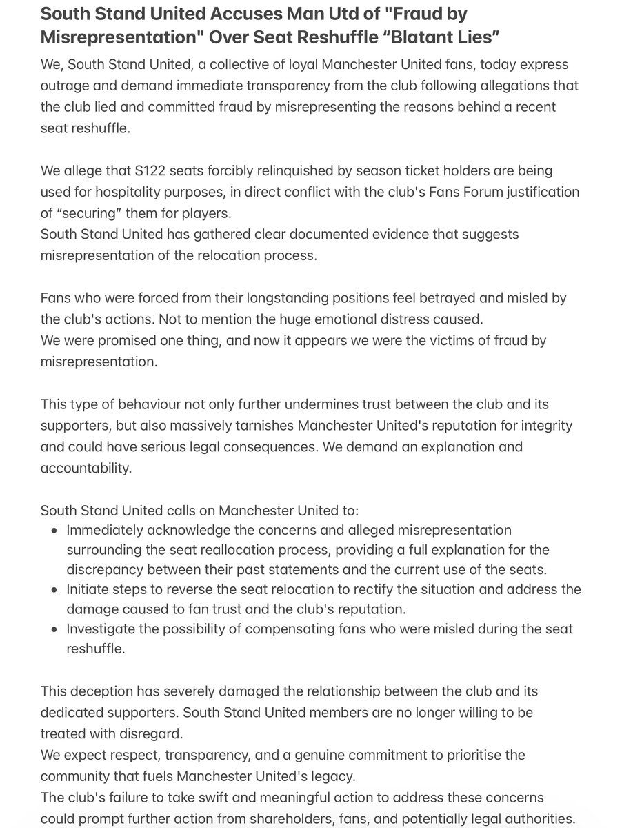 A Statement #MUFC #MUFC_FAMILY #GlazersOut