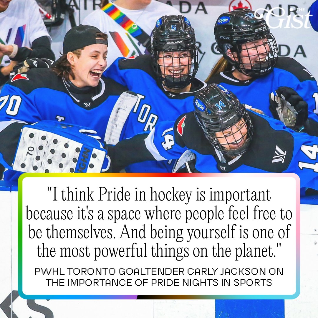 Couldn't have said it better ourselves, Carly. 💜🏳️‍🌈 • Hockey is for everyone. Let's keep it that way. 💜💙💚💛🧡❤️🤍 • (c/o @pwhl_toronto)