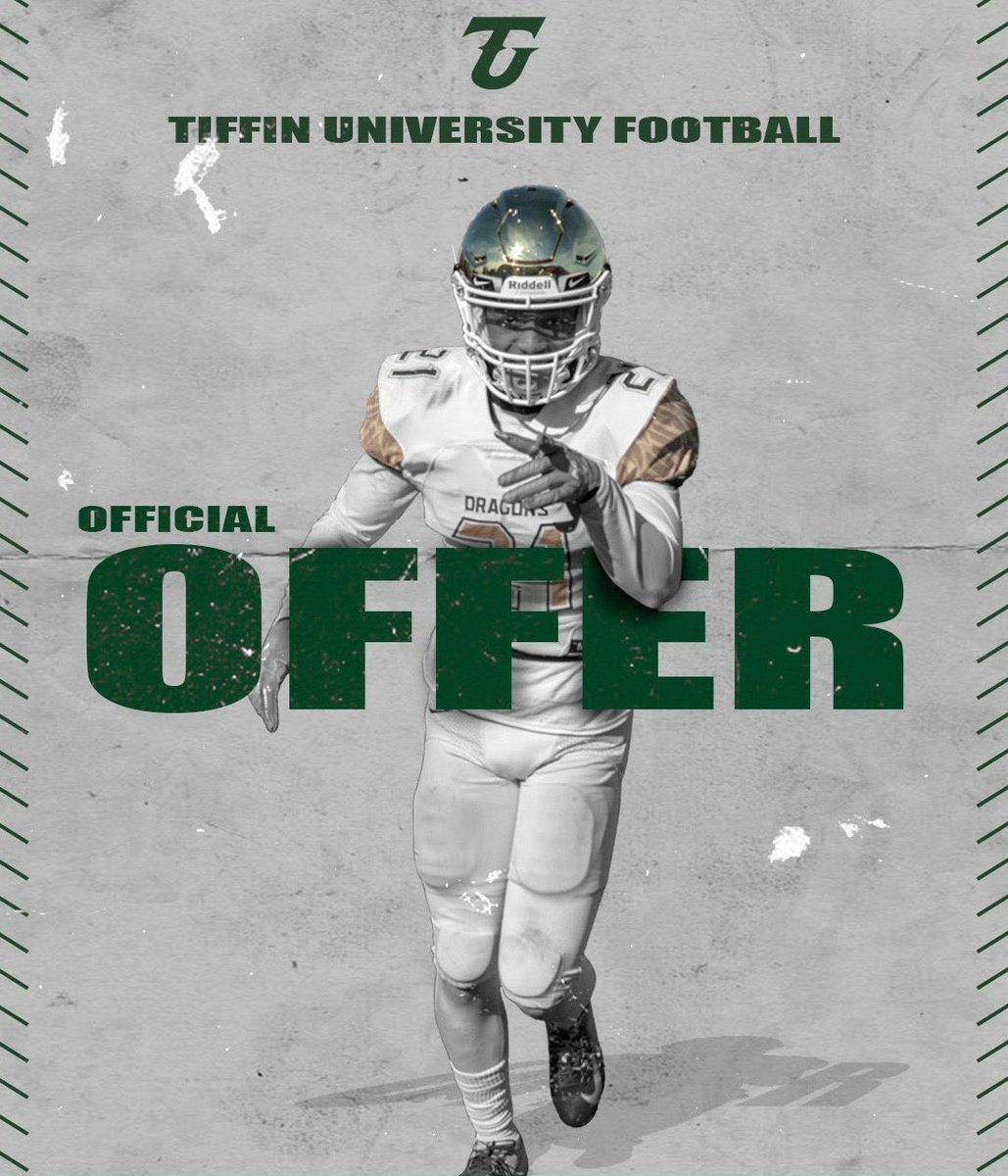 Blessed to receive an offer from Tiffin University!
<a href="/CoachRufener/">Caleb Rufener</a>