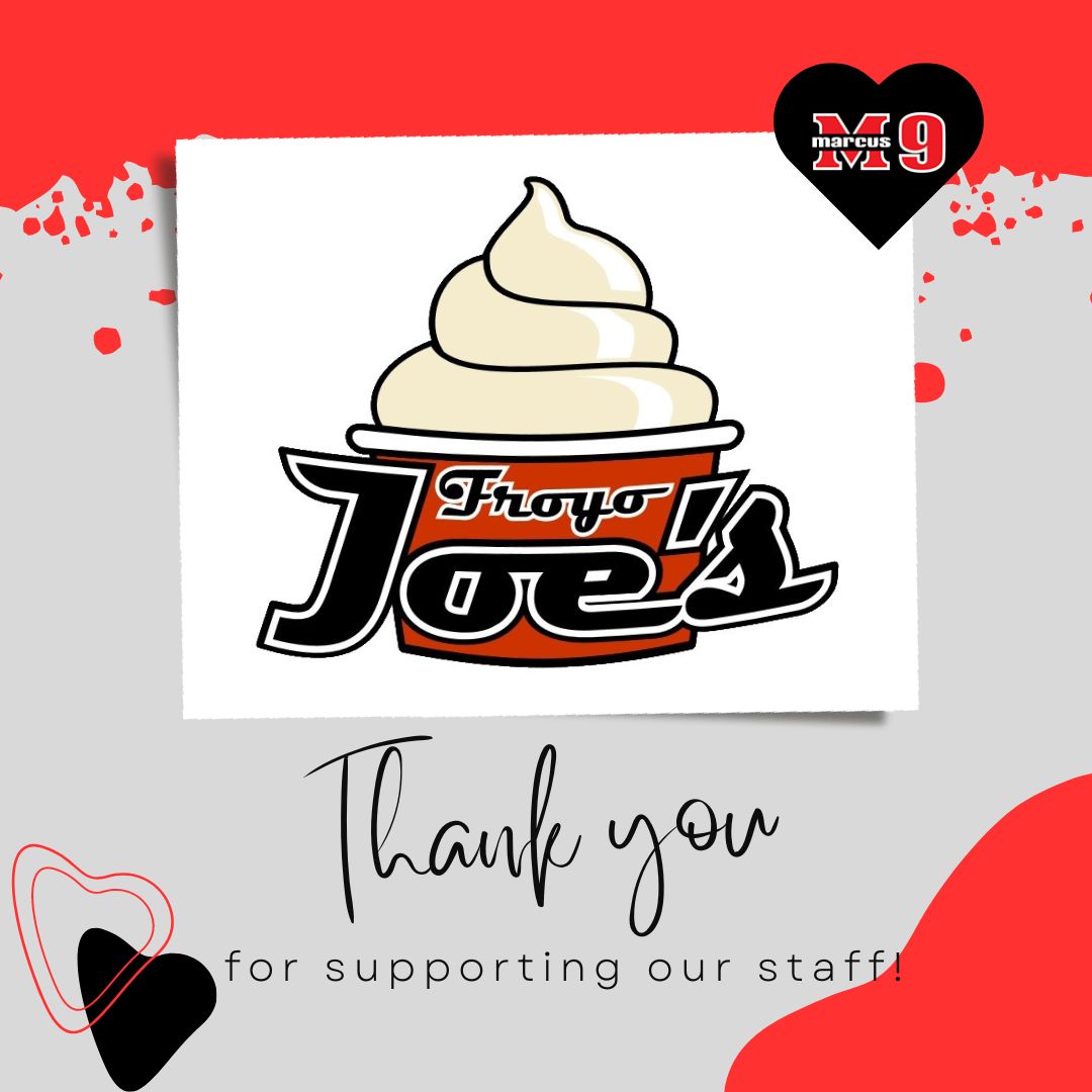 We appreciate all of our community partnerships! Thank you to Froyo Joes for supporting our Decade of Excellence Art Exhibition!