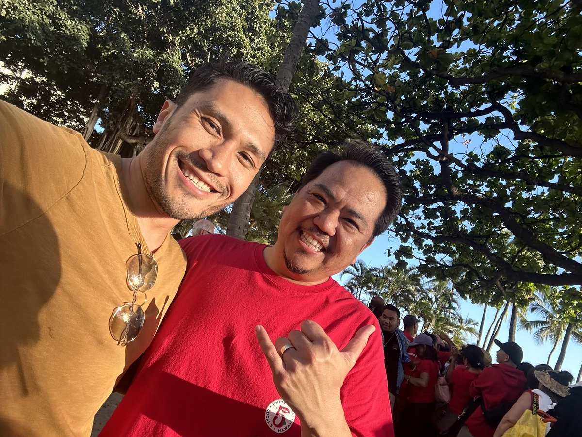 Mahalo to @unitehere Local 5 for championing this issue throughout the years. We are proud to stand shoulder to shoulder with you. And for @ILWULocal142 for throwing down with so much force this year 🙏🏽