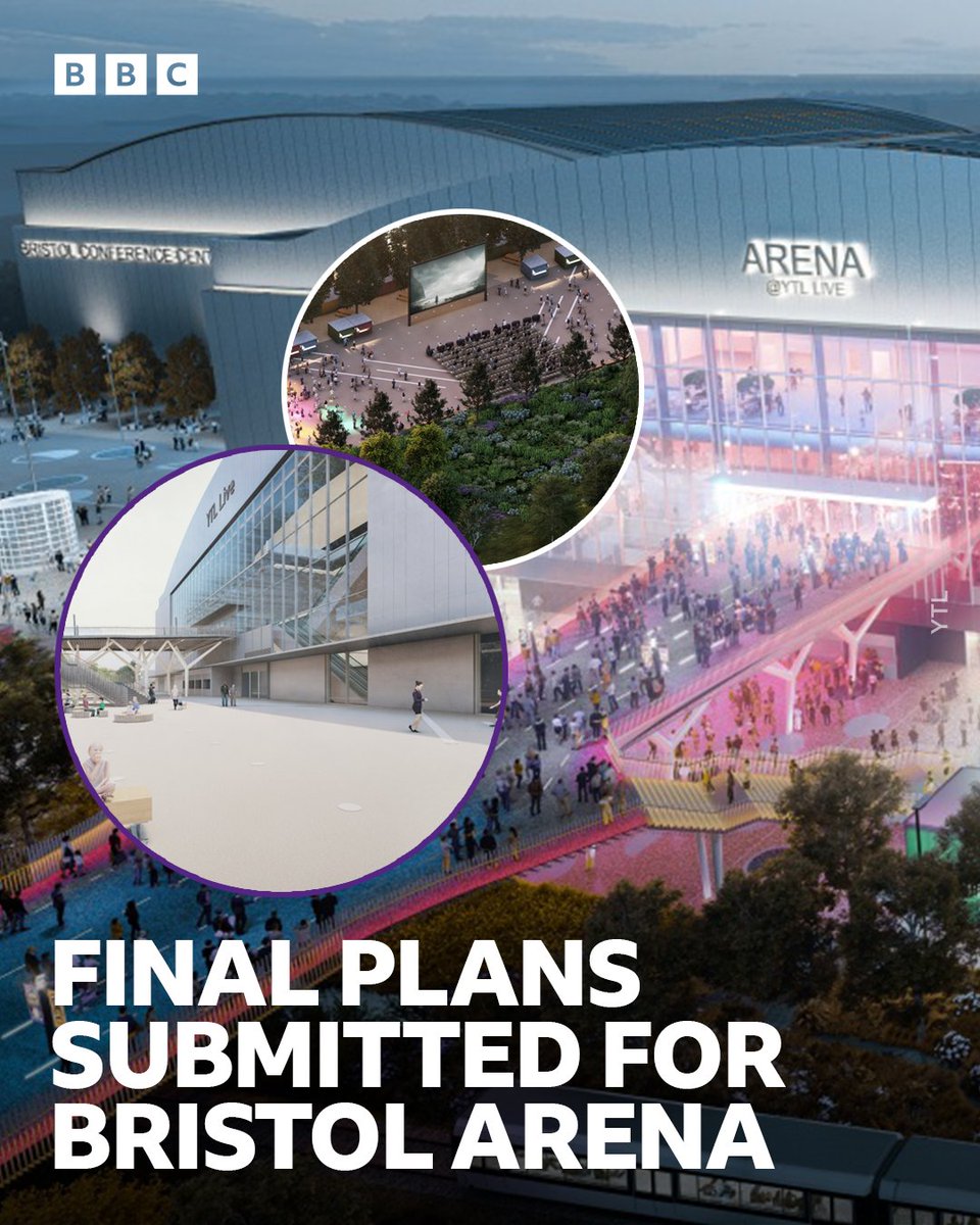 Is Bristol a step closer to an arena? 🏟️ Final plans submitted to the council show an outdoor cinema, sports courts and ice rink at Christmas ➡️ bbc.in/3xYNmLf