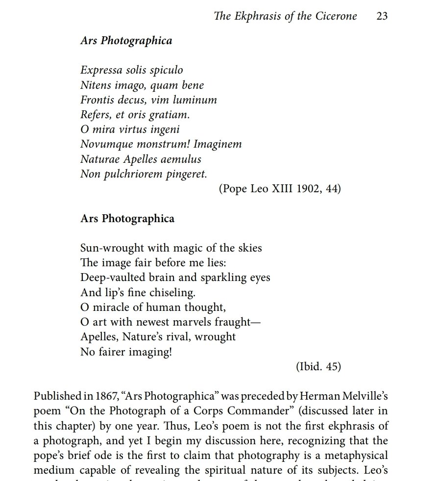 Andrew Miller's book 'poetry, photography, ekphrasis' suggests this might be the first lyric-poetic photographic ekphrasis in any language?