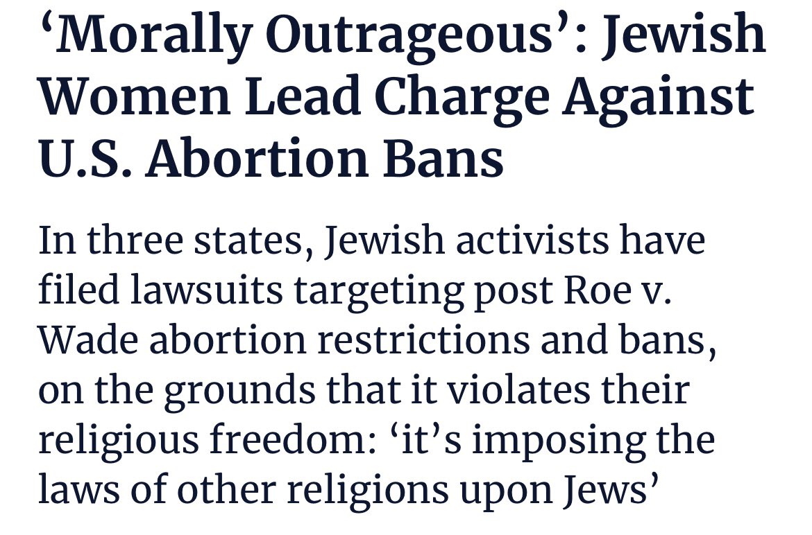 If Congress actually cared about antisemitism maybe they could do something about the fact that abortion bans literally infringe on Jews’ religious rights. No? No big push on this to support Jewish religious freedom? Crazy.