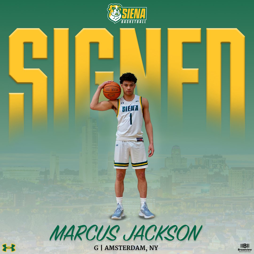 Next 🆙 Excited to officially announce the fourth signing of the @Coach_McNamara Era - and first Capital Region native - Marcus Jackson Welcome to @SienaCollege, Marcus! 📰 t.ly/0wkMt #MarchOn x #SienaSaints