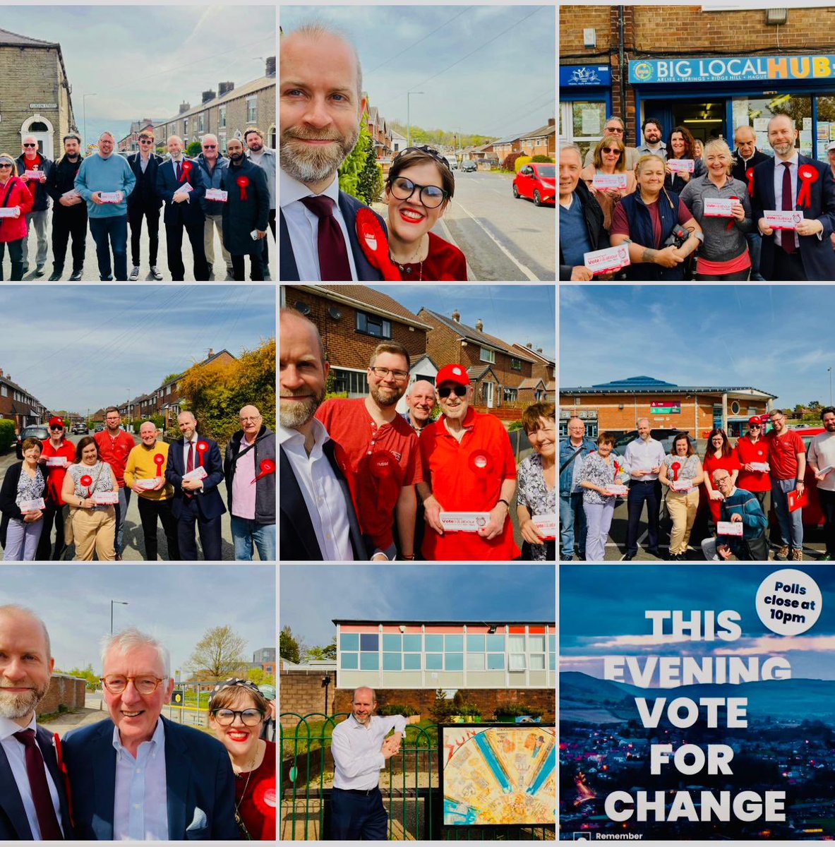 A glorious day spent in every ward in the constituency, covering Stalybridge, Hyde, Mossley, Dukinfield and my old patch in Longdendale.

Proud of our candidates and grateful for all the support. 

I’ll be on TV from 1am as the results start to come in #VoteLabour