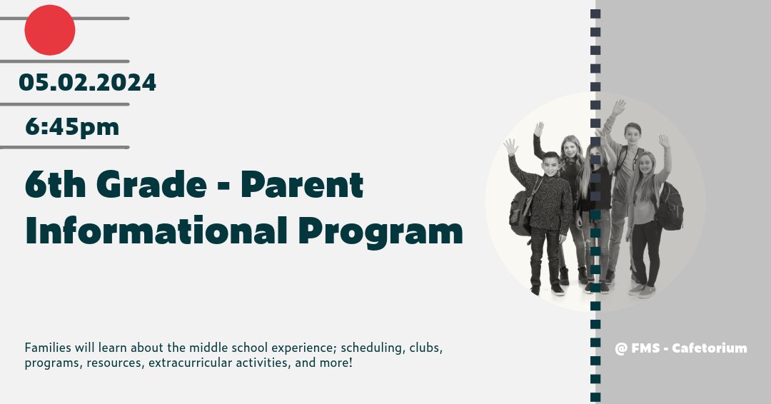 FMS PTA (@fmsptaguild) on Twitter photo The FMS PTA is looking forward to seeing 5th grade parents this evening at FMS! #FMSLearns The FMS PTA is looking forward to seeing 5th grade parents this evening at FMS! #FMSLearns