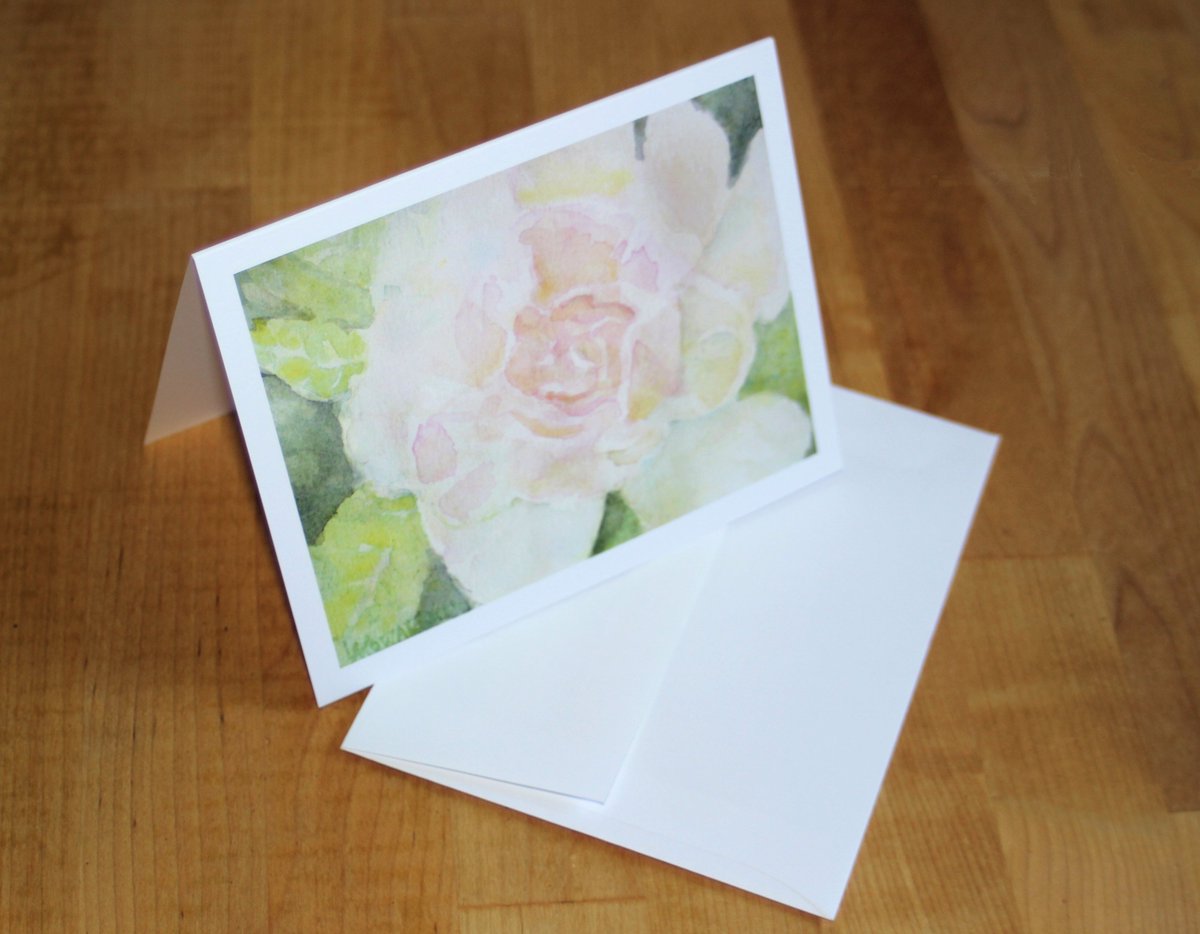 Floral Note Cards :: Single White Rose
#roses #cards #thankyou #greetingcards 
#floral #mail #letters #note #writer #sendacard #watercolorart #stationery #SMILEtt23 #shopsmall #SupportSmallBusinesses 

goimagine.com/white-rose-wat…