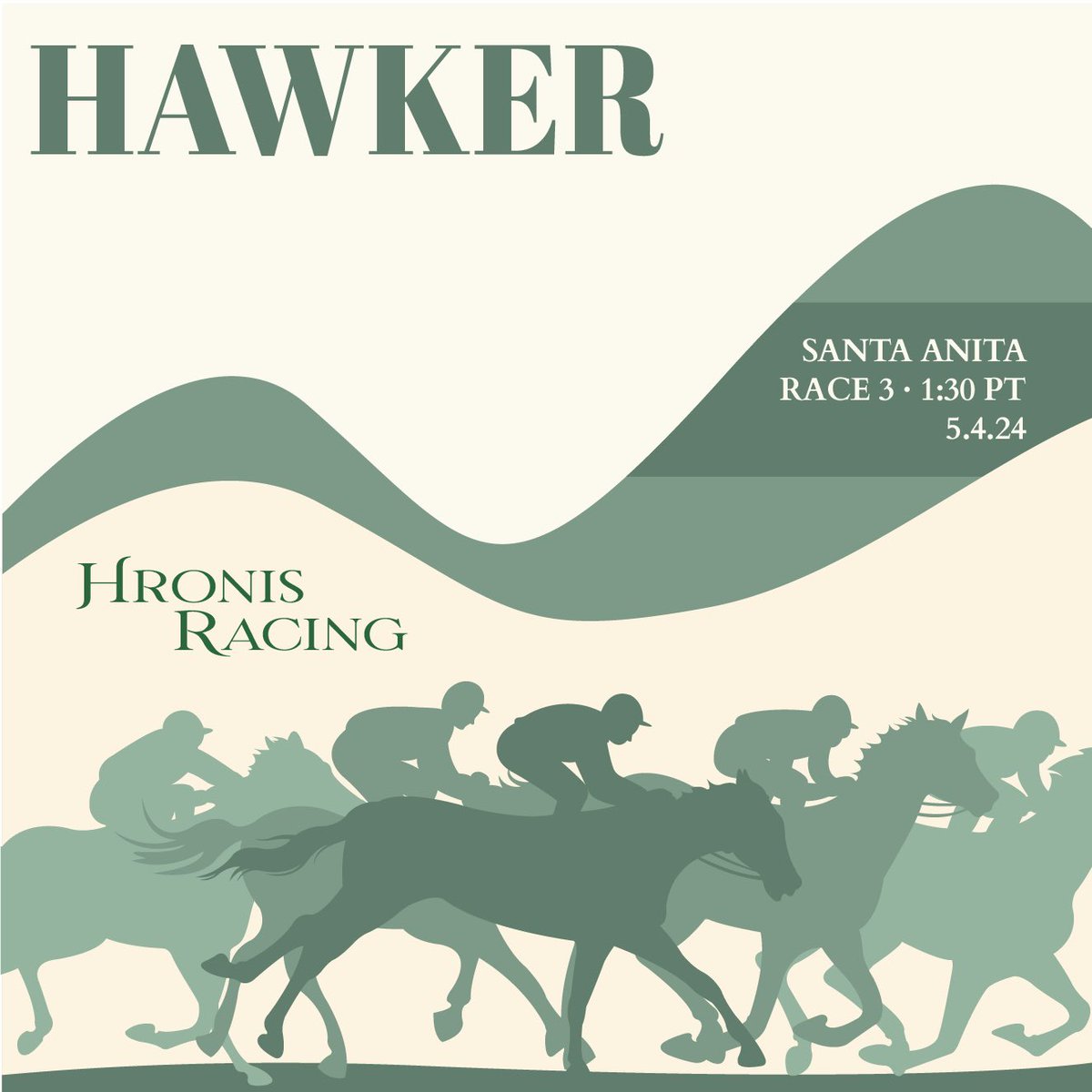 Good luck to Hawker on Saturday in race 3 at @santaanitapark! 🙌🏼