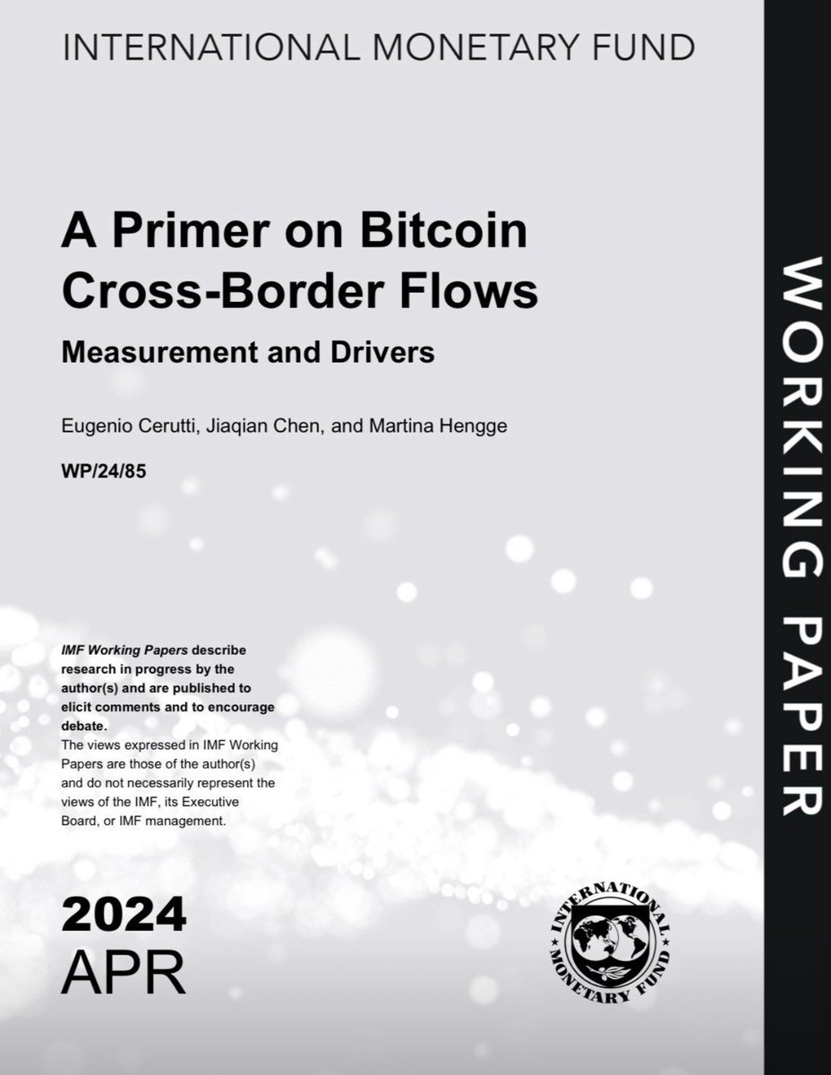 QuintenFrancois's tweet photo. 💥BREAKING💥

The IMF published a paper sharing the potential of #Bitcoin for cross border payments https://t.co/C5n82RWGAC