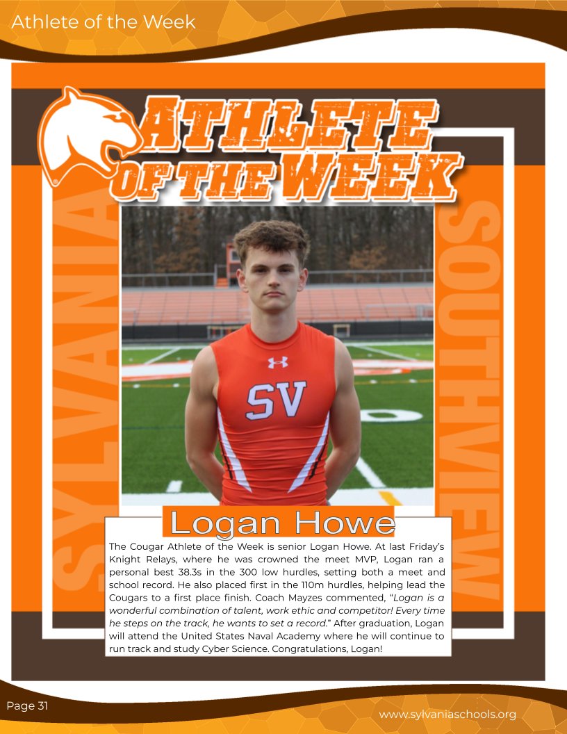 🔸Cougar Athlete of the Week🔸
Congratulations, Logan‼️
#CougsUp