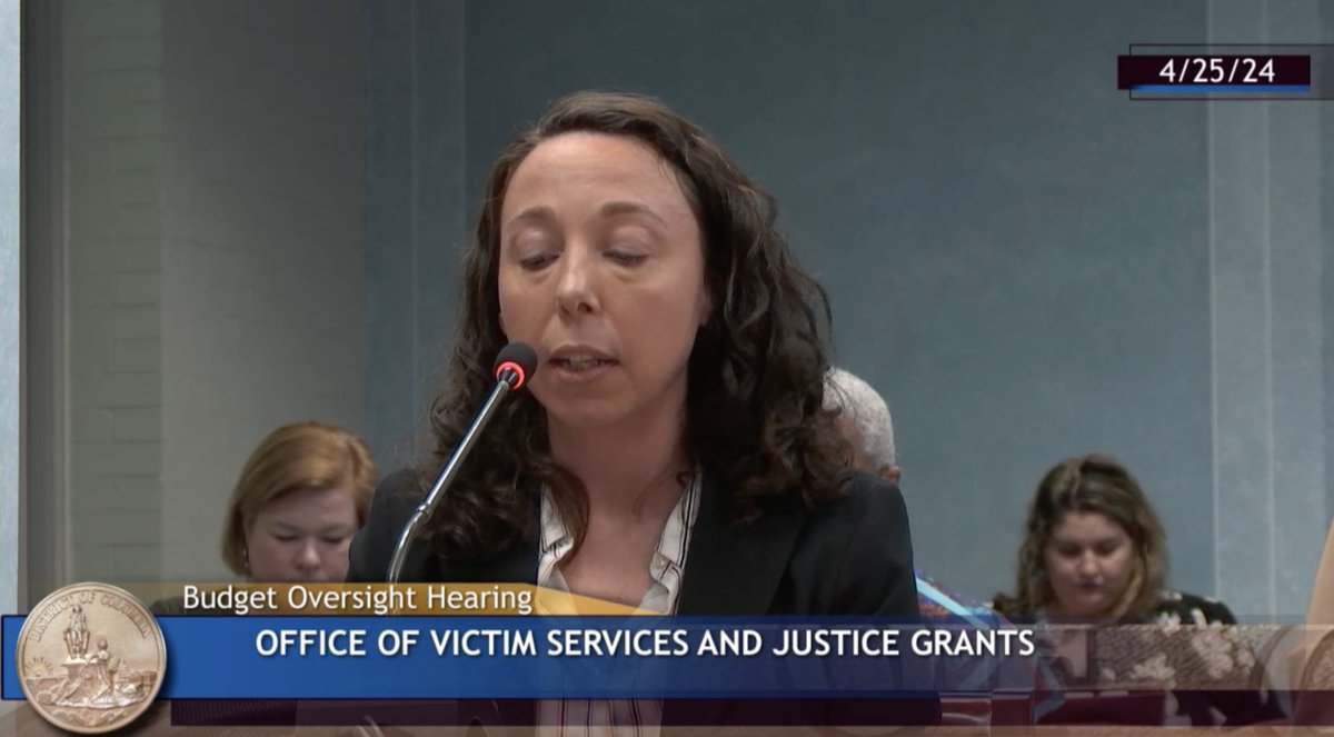 Our Policy Director Melissa Millar testified to @OVSJG_DC last week about how the DC Access to Justice Initiative provides funding for Tzedek DC's mission. We ask @councilofdc to continue its commitment to addressing access to justice issues by adequately funding the Initiative.