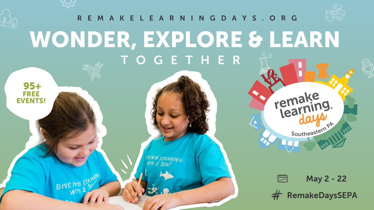 HAPPY #REMAKEDAYS!!! 16 regions around the world are hosting the world’s biggest family-friendly festival of learning! Wonder & explore together with 2000+ events featuring arts, STEM, outdoor learning & more. Check out remakelearningdays.org/find-events for more info! #RemakeDaysSEPA