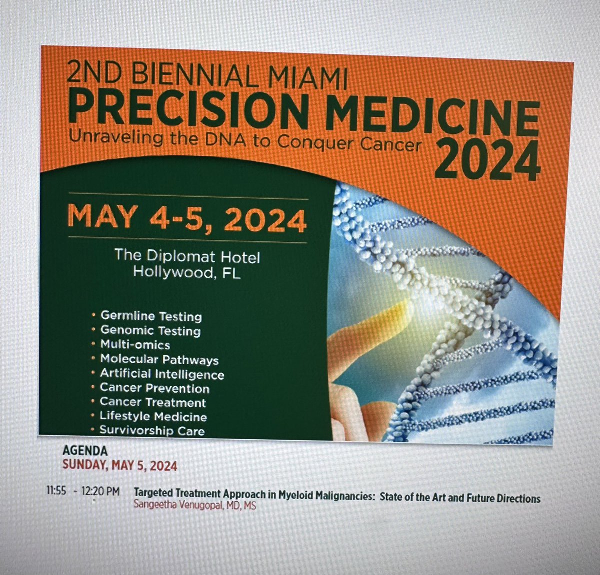 Check out #MPM24  and my talk on 🎯 💊 in myeloid malignancies on 5/5/24 #leusm @MikkaelSekeres @DrSDNimer @TaylorJ_MD @SylvesterCancer