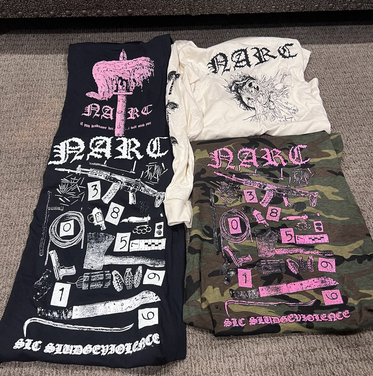 wanna buy a narc shirt? DM me for details / size, we can ship it out.