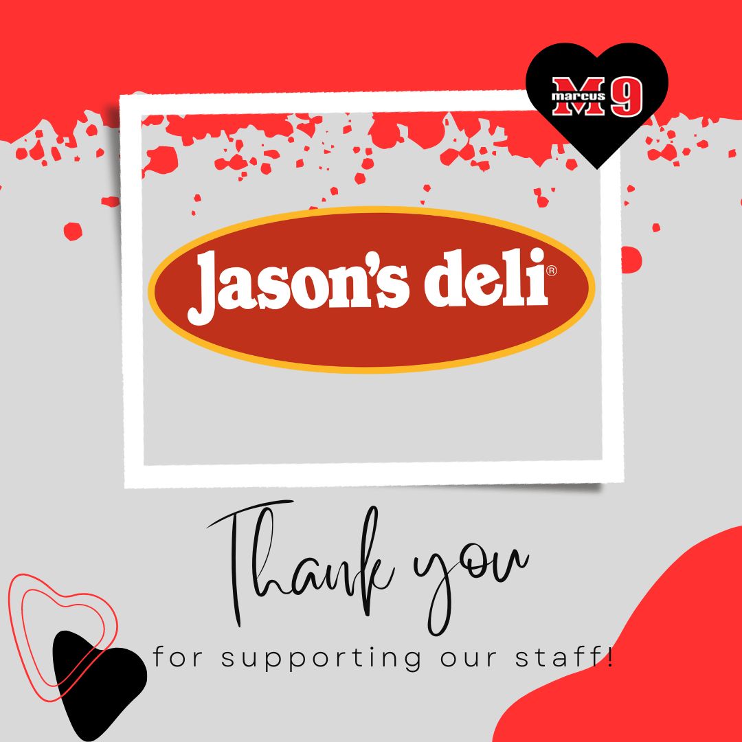 We appreciate all of our community partnerships! Thank you to Jason's Deli for supporting our Decade of Excellence Art Exhibition!
