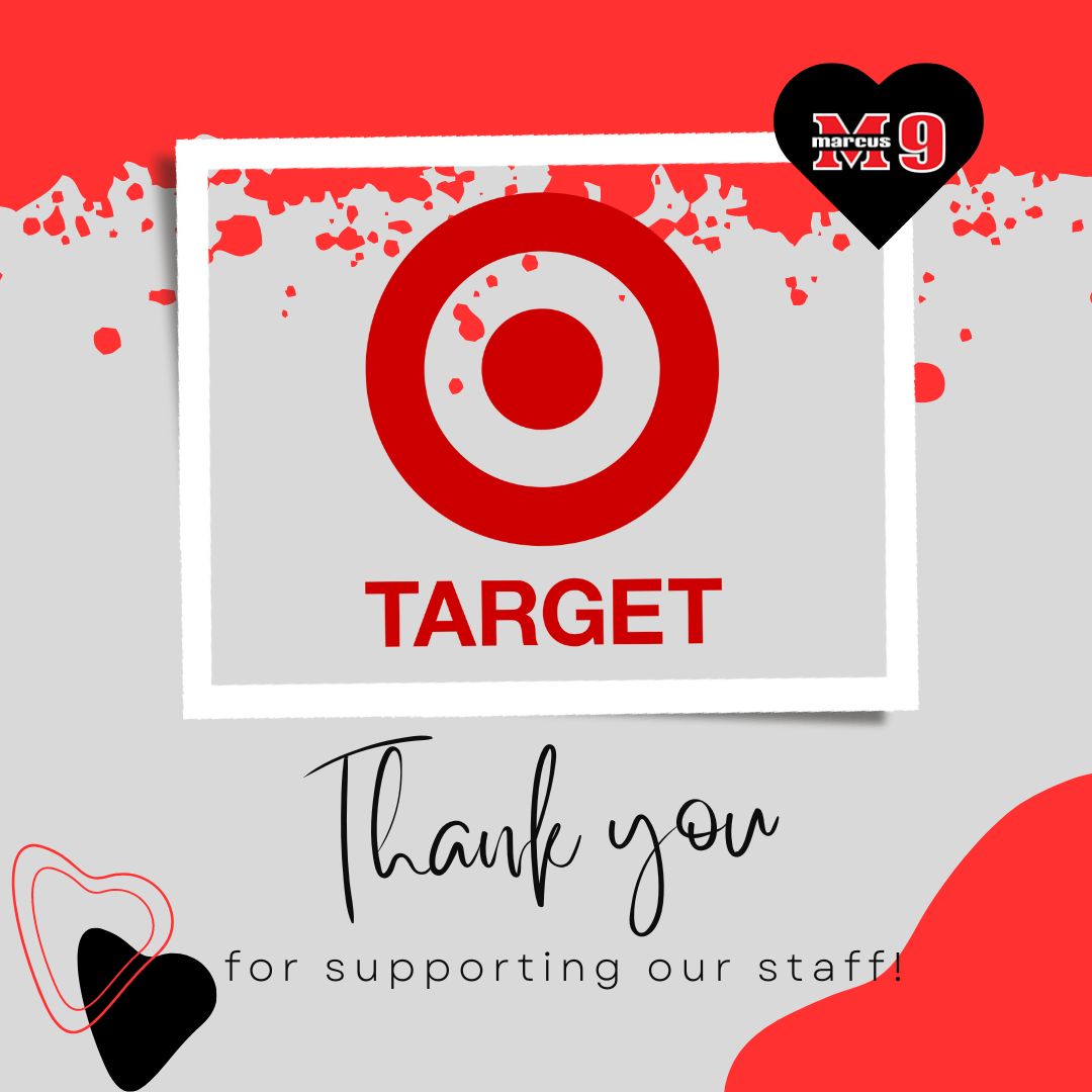 We appreciate all of our community partnerships! Thank you to Target for supporting our Decade of Excellence Art Exhibition!