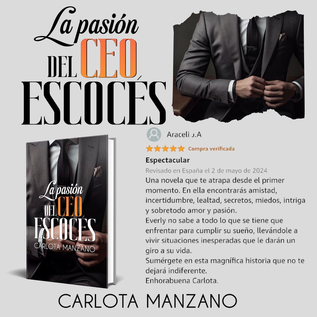 💕 RESEÑAS 💕 

💖 La pasión del CEO escocés 💖

📚⏩ leer.la/B0D2XQJMD8

🔹Disponible en Amazon y Kindle Unlimited🔹

Todas las #novelas de la autora aquí 💖⏩ relinks.me/CarlotaManzano

#lectura #libros #leer #amazon #kindleunlimited #kindle #novedad  #carlotamanzano