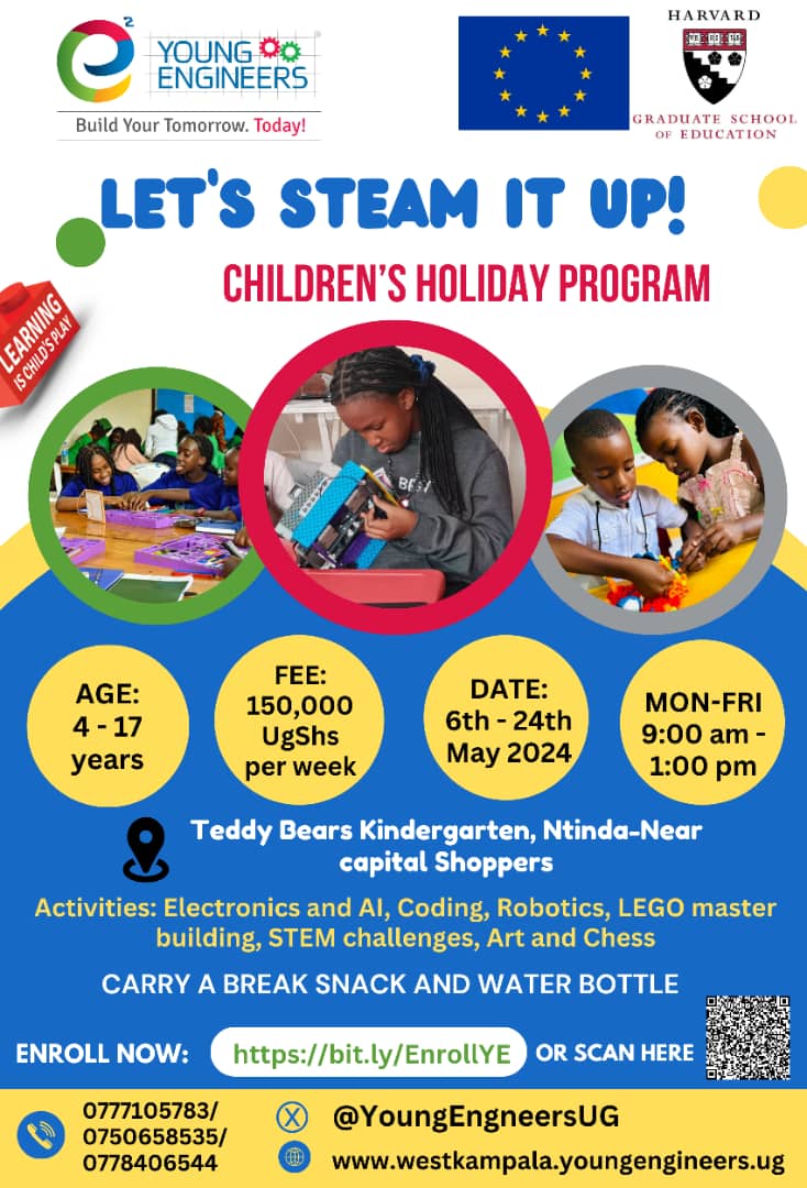 Are you ready to embark on a holiday adventure like no other? Get ready for the @YoungEngneersUG Steam Holiday Program – that will ignite your child's imagination, innovation, learning, creativity and many more in a fun way. Enroll here bit.ly/EnrollYE #STEAM