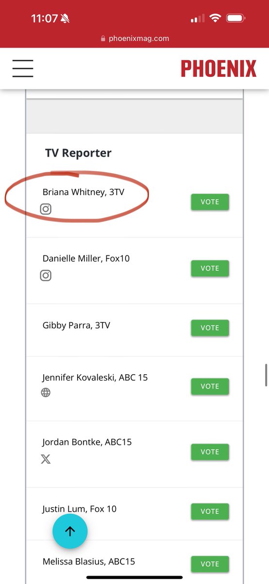 Really cool to see I was nominated for best TV reporter in the Valley! 🥲 So many great people on this list. Would love your vote! (True crime fans unite!!) @phoenixmagazine Click here to vote for all your favorite people: phoenixmag.com/2024/04/25/bes…