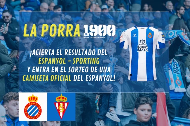 🚨SORTEO 'EL 1900'

👕Pericos, este domingo el @RCDEspanyol juega en casa...

¿Queréis ganar la camiseta oficial?

Tenéis que:
⚠️Seguirnos en Twitter + RT
👉🏽Haced vuestra porra del #EspanyolRealSporting

⏰Podréis participar hasta el domingo a las 16:15h

#rcde #SomEl1900 #El1900