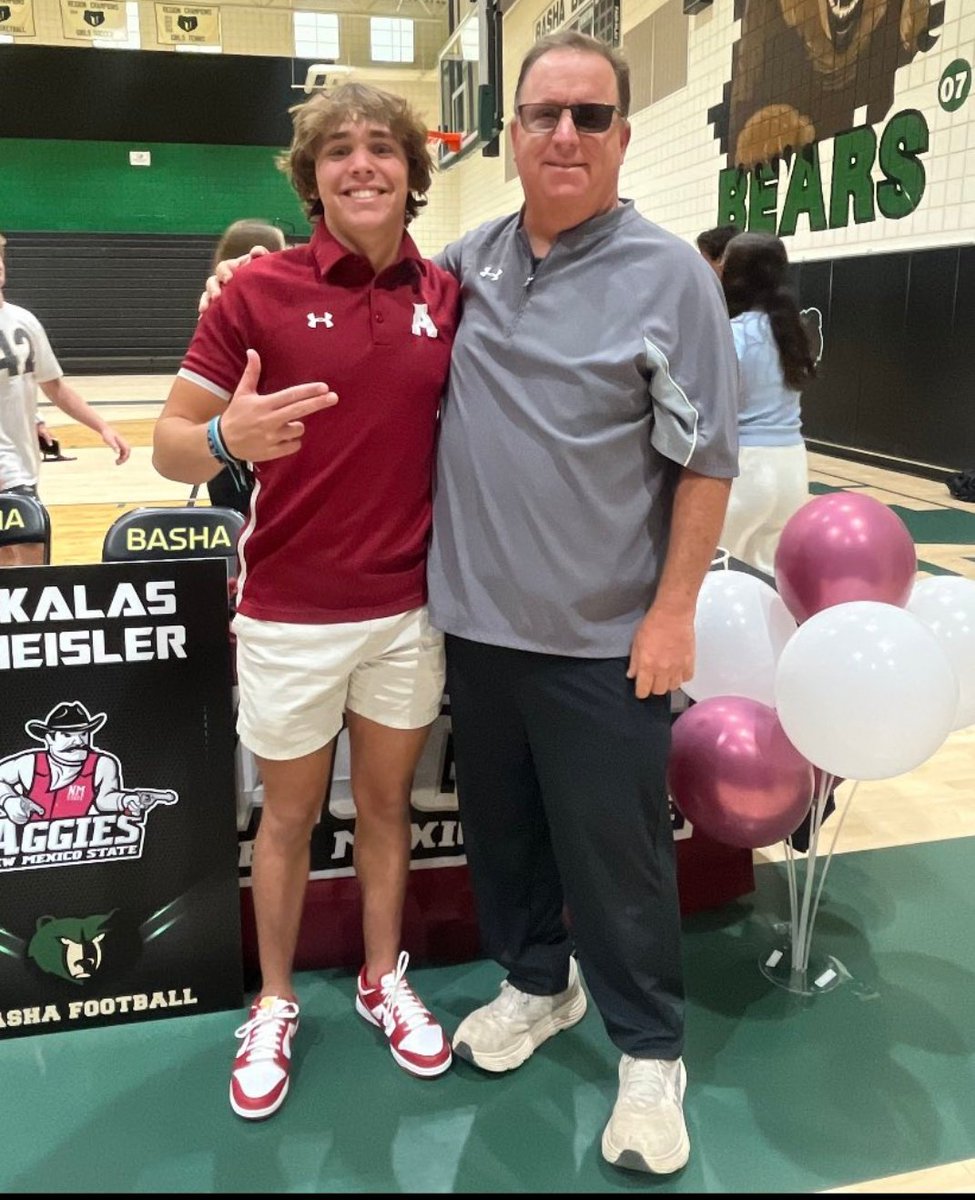 Congratulations @Niktheisler  Off to @NMStateFootball   been a great ride from World History Geo to an Open State Championship to a great St year. next Chapter begins Now