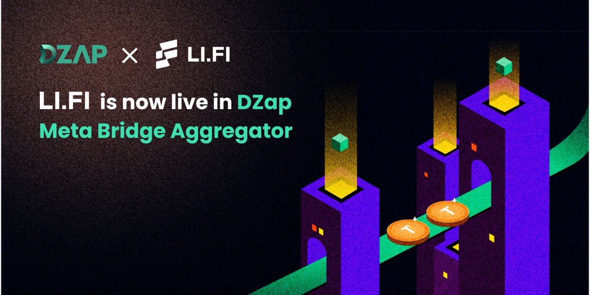 1/7 Exciting news 🚀 ⚡️DZap, a leading protocol, has levelled up its Meta Bridge Aggregator with @lifiprotocol integration. ⛓️This groundbreaking move is set to revolutionise cross-chain swapping, offering users seamless asset movement across different chains A Thread 🧵