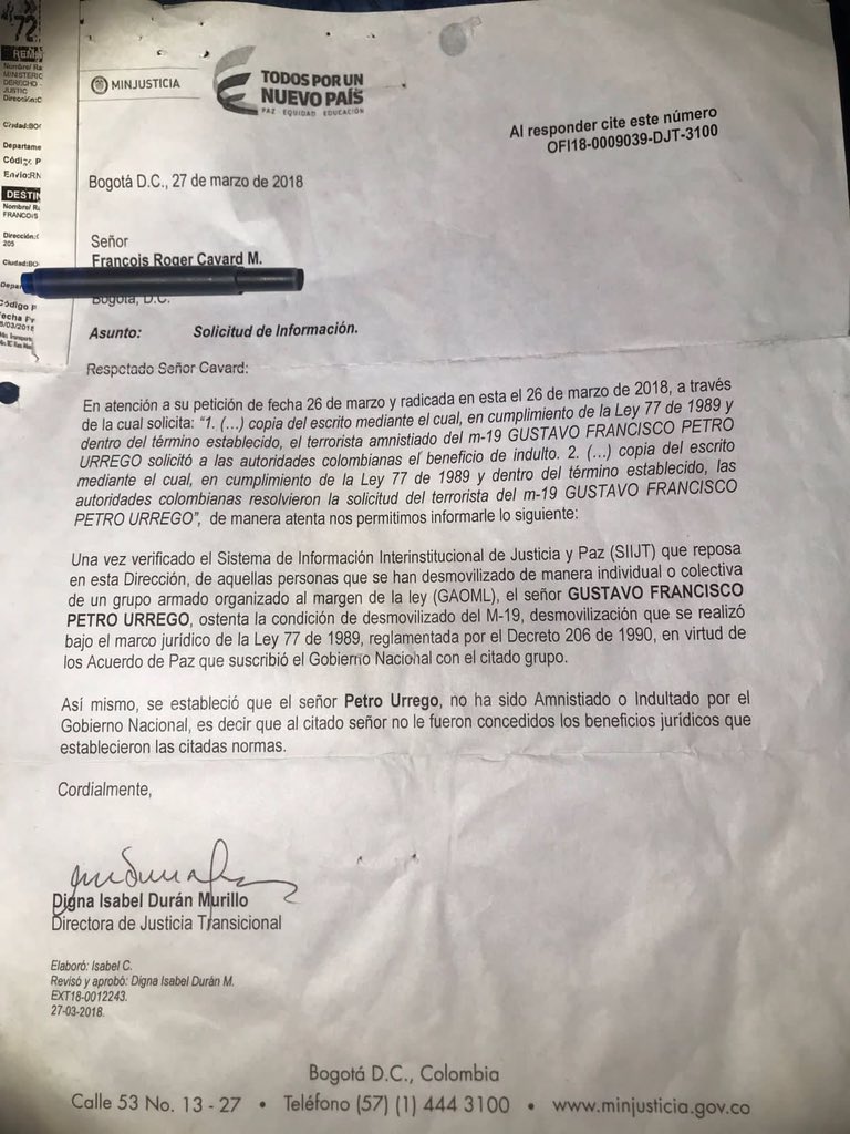 Sabian que petro esta demandado en la corte internacional de derechos humanos por delitos de lesa humanidad y que el nunca ha sido admistiado o indultado?