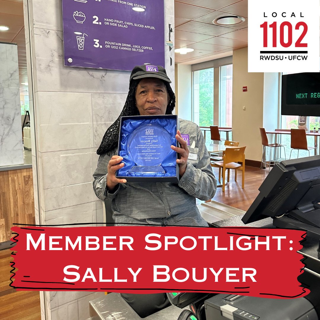 Sally Bouyer has been a Local 1102 member at NYU for over 22 years. She will be officially retiring on May 10, 2024. Congratulations to Sally on her retirement. We wish her nothing but the best on this next chapter of her life. Together we make a difference. #1U