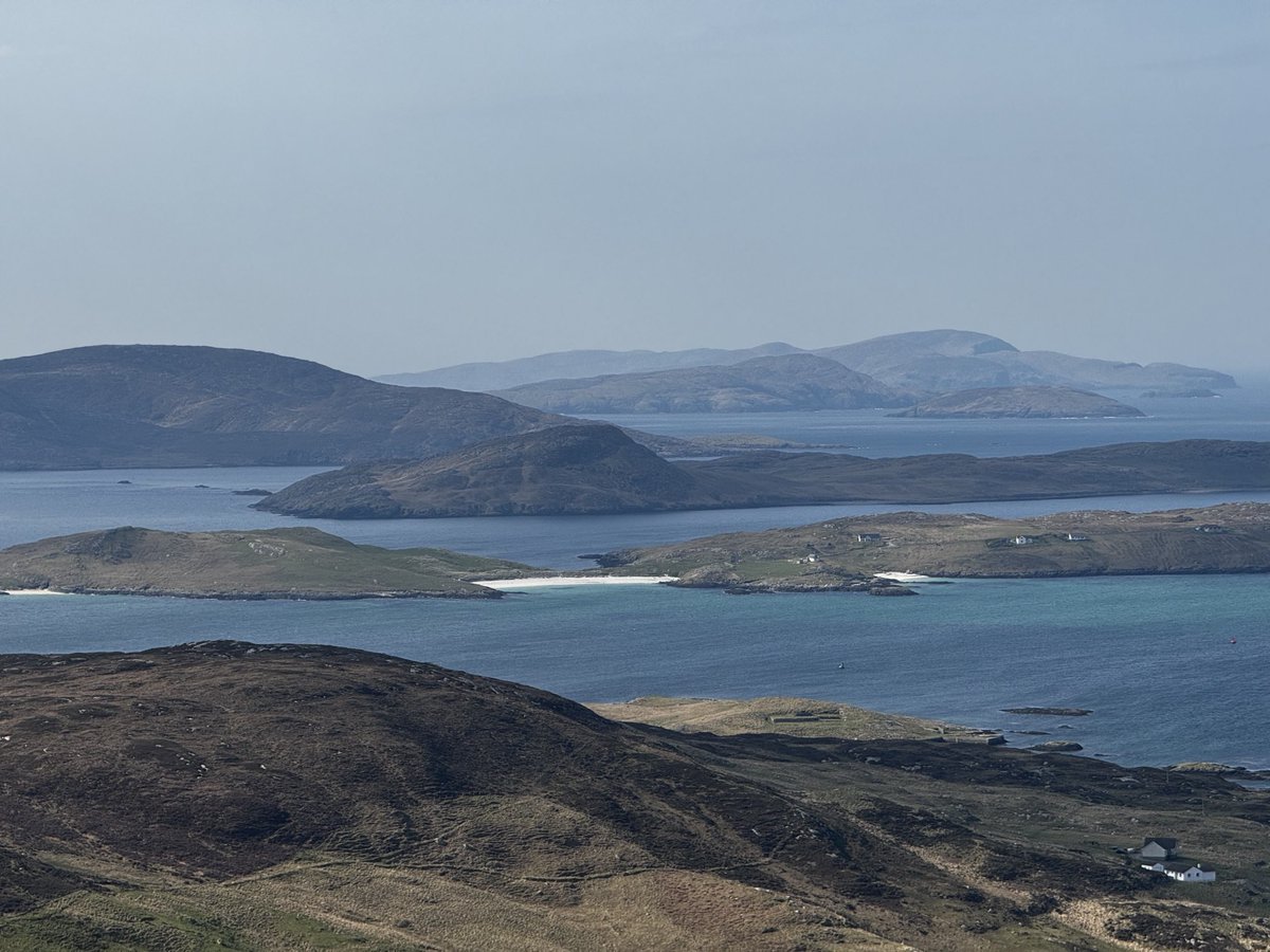 View over Vatersay to Bishops’ Isles from Heaval