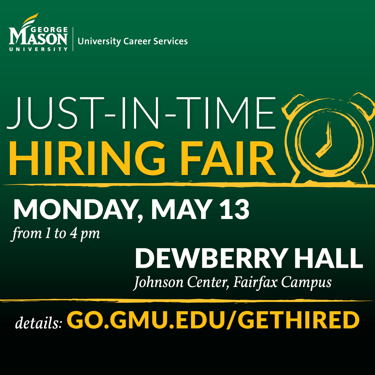 90+ employers will be at @masoncareer’s Just-in-Time Hiring Fair in search of #MasonTalent! Check out the employers and get details for the prep events at go.gmu.edu/GetHired #masonfair #careerfair #bringyourresume #Mason2024