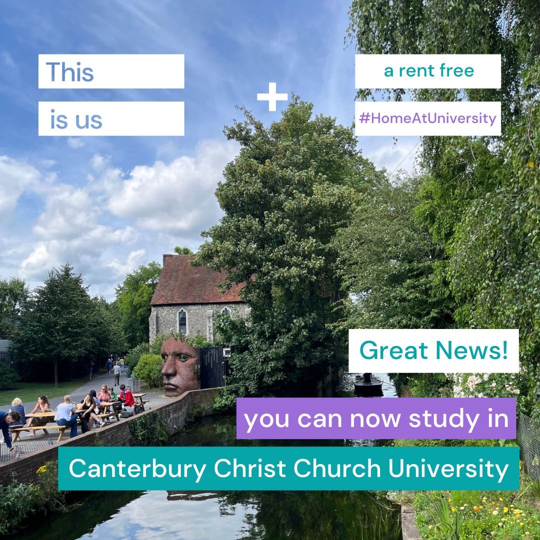 You can now study in @CanterburyCCUni and live in a pretty city such as Canterbury for up to 3 years with a rent free #HomeAtUniversity!

So wait no longer and apply for #UniteFoundation scholarship right now!

#CareExperienced #Estranged #University