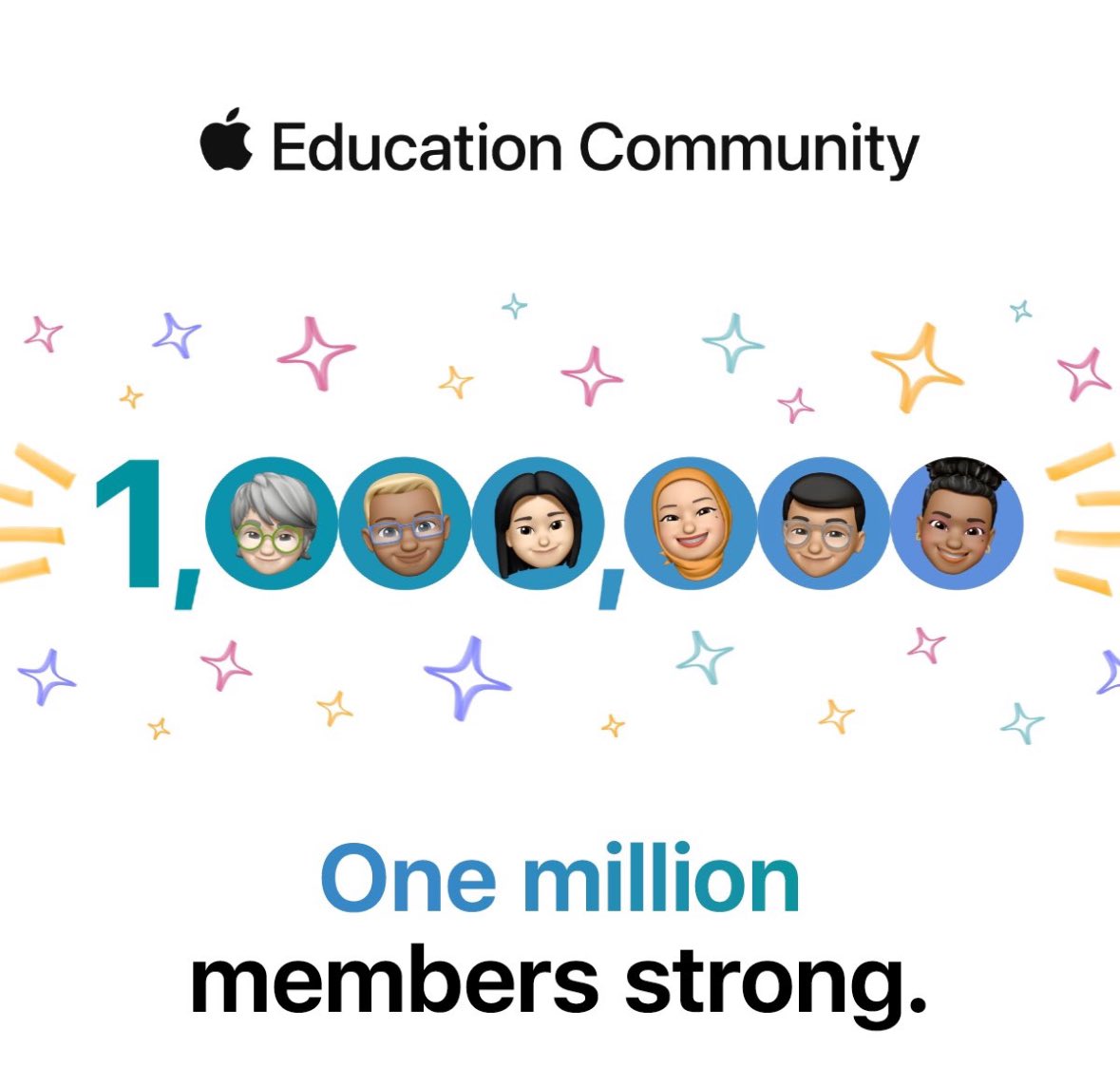 Have you checked out the #AppleEduCommunity yet?

I’m proud to be part of an educational community of over 1,000,000 teachers & leaders! 

🔗 Join today: apple.co/educommunity1mm

#AppleTeacher #AppleLearningCoach #AppleDistinguishedEducator