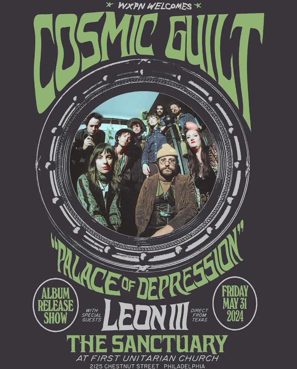 Philadelphia.  Get by on 5/31.   Going to be a splendid evening riding with Cosmic Guilt.  Tix are going to sell out so…etix.com/ticket/p/93473…