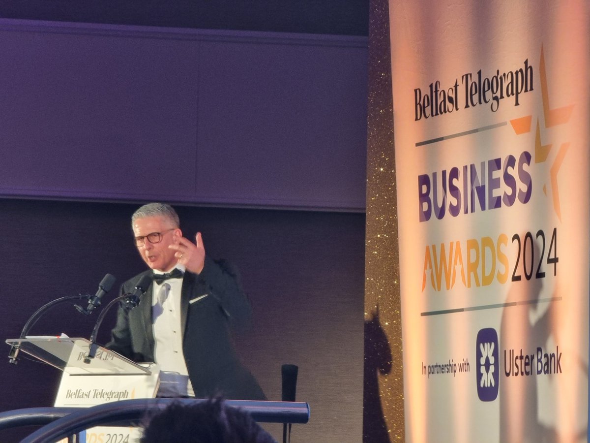 Mark Simpson kicking off @BelTel Business Awards with @UlsterBankNI