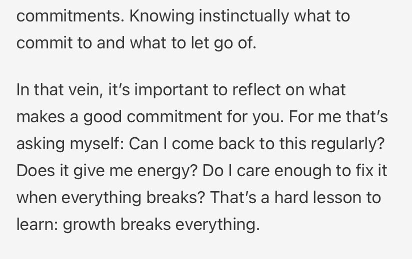 I think we should ask ourselves more: “Do I care enough to fix it when everything breaks?” And it will, because growth breaks everything