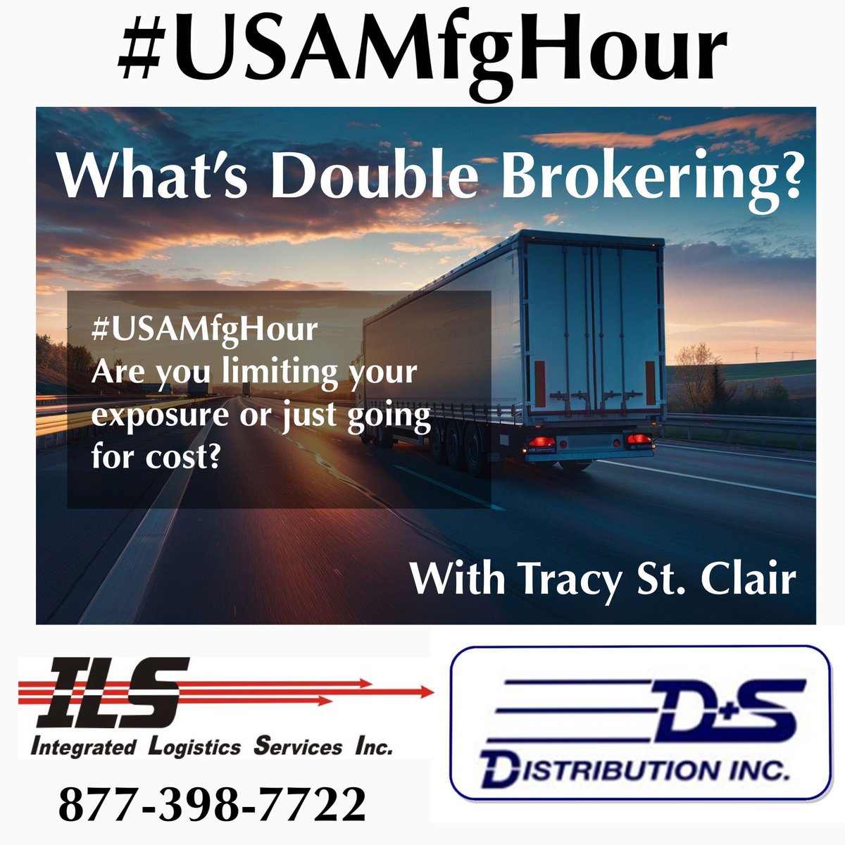 #USAMfgHour Double brokering is illegal, unethical and becoming more common, it threatens the transportation industry with inadvertent or criminal intent, leading significant business risks. Are you limiting your expose or just going for cost?