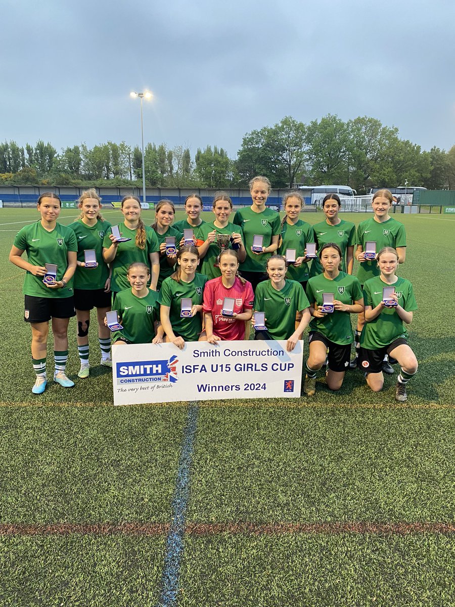 Congratulations to <a href="/SmithSportsCivi/">Smith Sports Civils</a> ISFA U15 girls national cup winners <a href="/SurbitonHigh/">Surbiton High School</a>