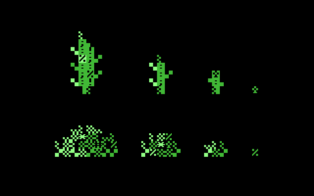 Some of the new roadside objects in #OutRun #PETSCII on the #c64. Trying to include a few objects that were actually in the original arcade game! @C64Reposts @EverythingC64 #Pixelart #RETROGAMING #8bit #8bitart