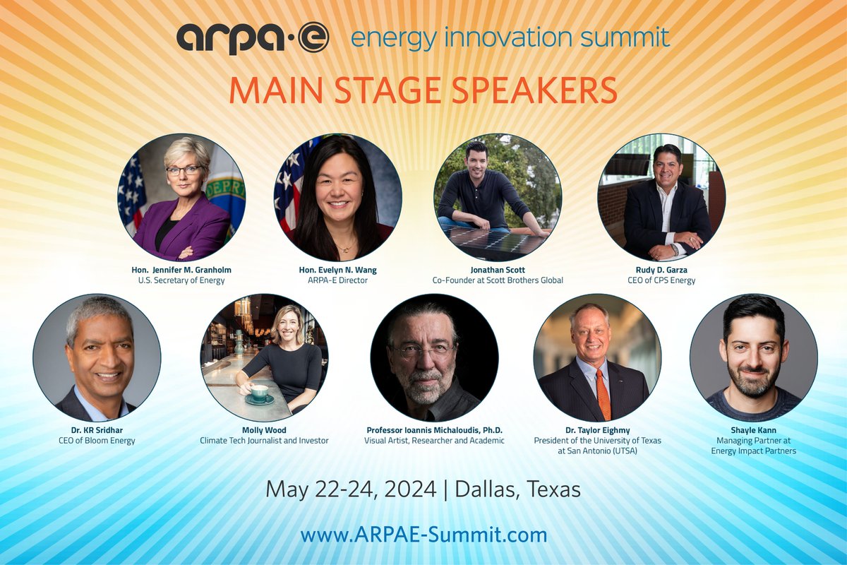 🗓️Mark your calendars: @SecGranholm will be addressing the #ARPAE24 Summit from the Main Stage on the morning of Friday, May 24th 📷! Register for the opportunity to hear our full slate of speakers here: bit.ly/3GppSy8.