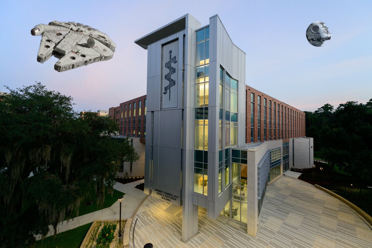 A long time ago in a medical school far, far away… Students, scientists, clinicians and droids score health care victories from The Swamp. Wishing a happy #StarWarsDay to our @UF Medicine family. #MayThe4thBeWithYou
